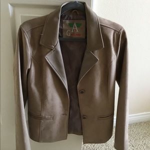 Suede leather jacket